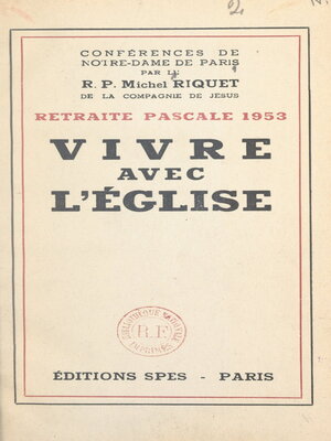 cover image of Vivre avec l'Église